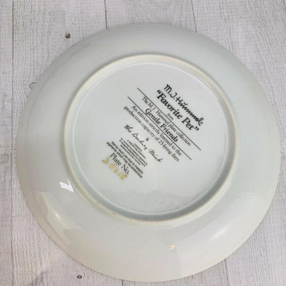 90's Danbury Mint M J Hummel GENTLE FRIENDS Animals Collection Plates Set of 3 - Picture 3 of 9